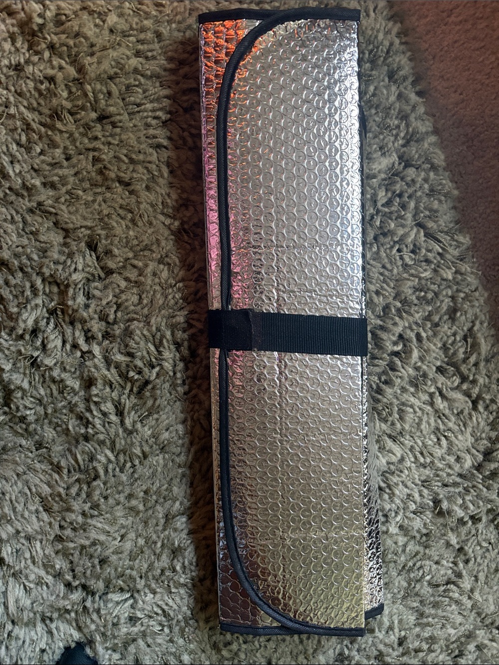 Universal Reflective Car Windshield Sun Shade - Silver - Picture 3 of 3
